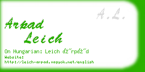 arpad leich business card